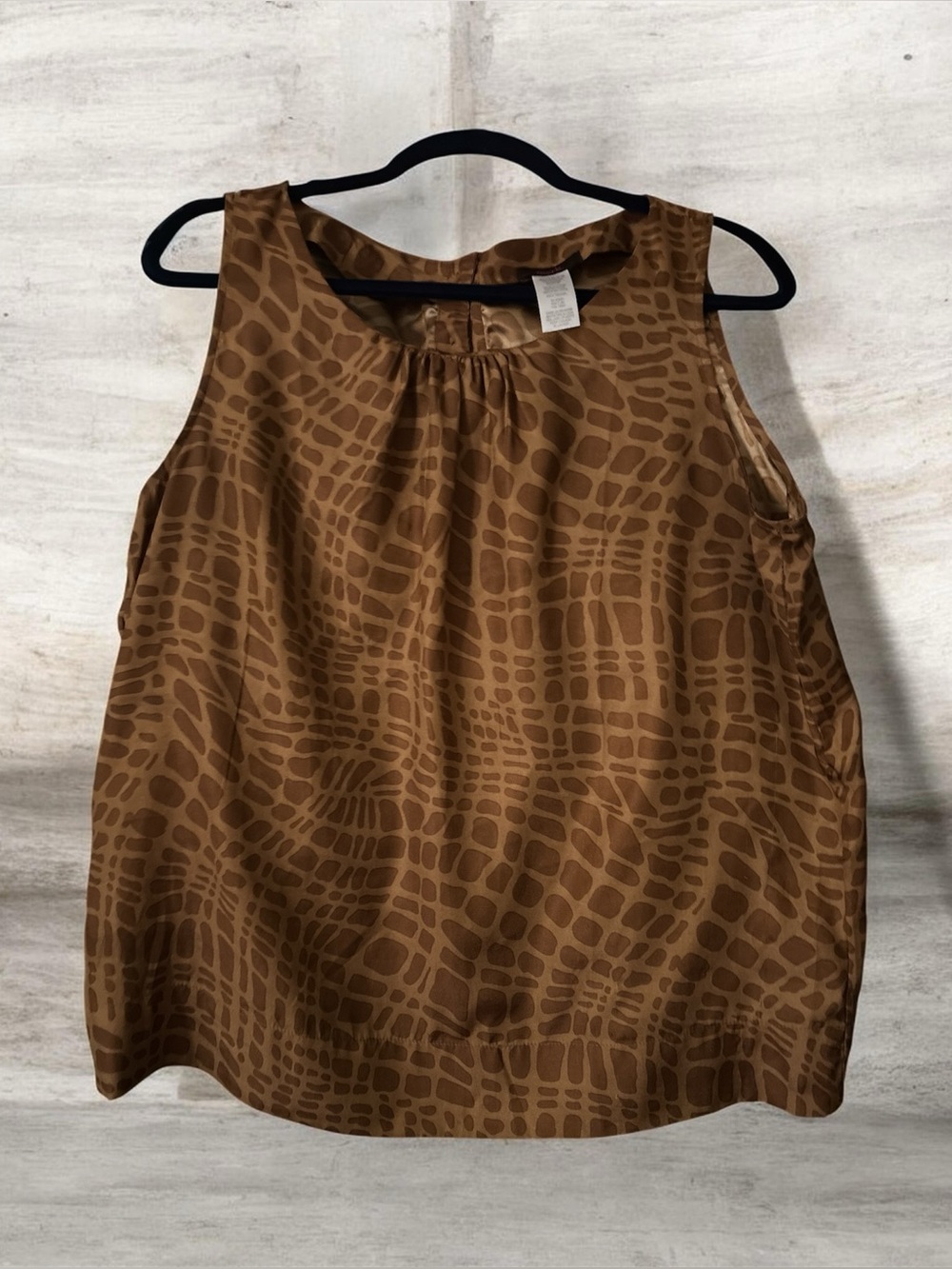 mark. Brown Patterned Sleeveless Camisole
